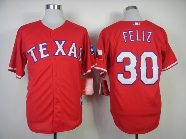 Men Texas Rangers #30 Feliz Red MLB Jerseys